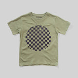 CHECKHOLE OLIVINE TEE