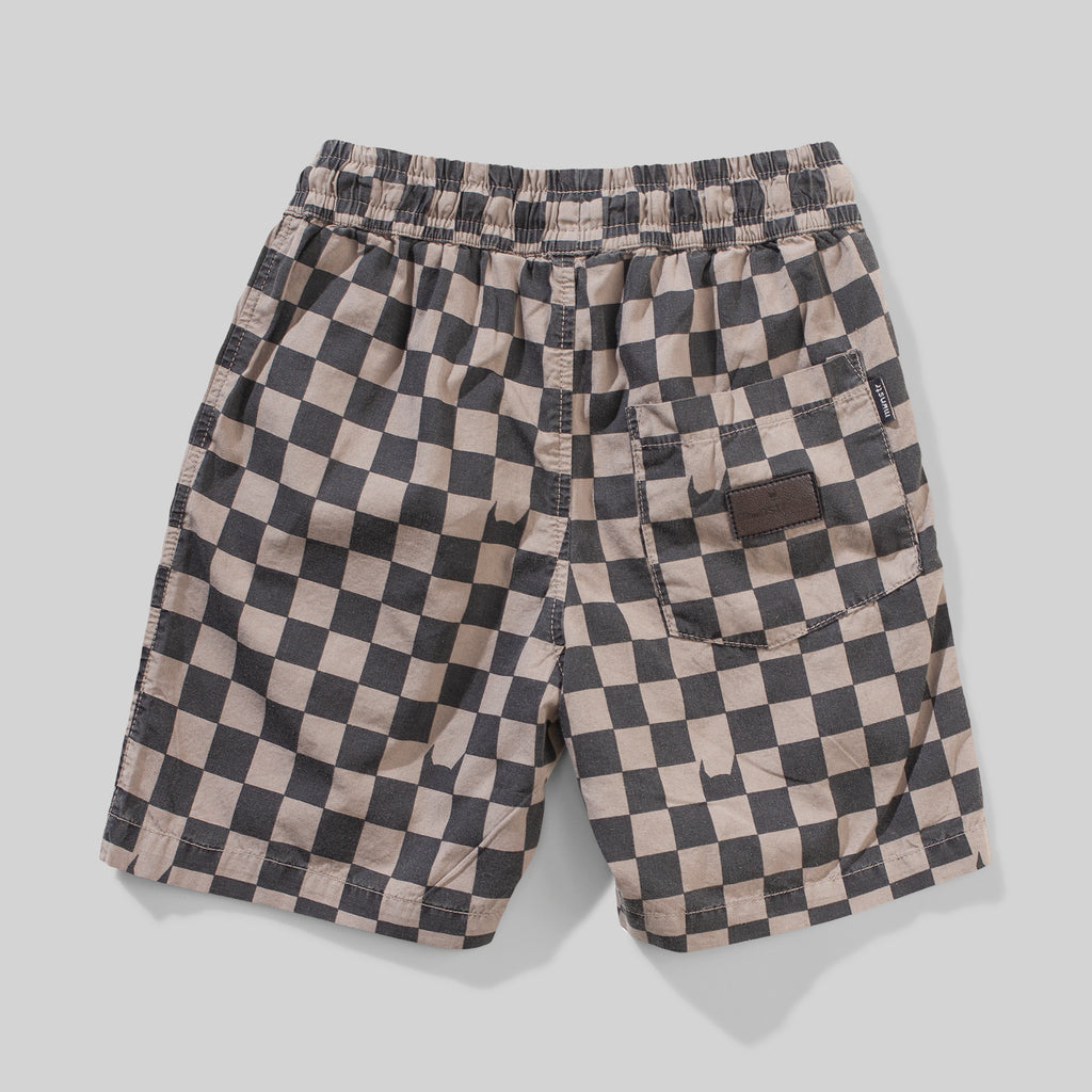FLAGGED CHARCOAL WSHORT