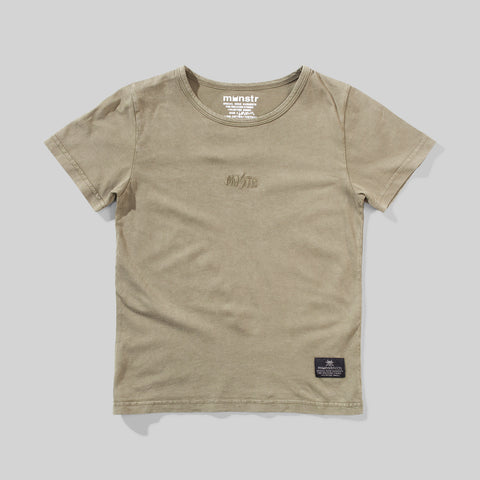 LOGOEMB SS TEE MINERAL DUSTY OLIVE