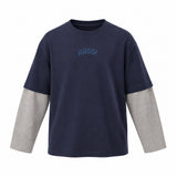 DOUBLE UP LONG SLEEVE TEE - Midnight