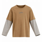 DOUBLE UP LONG SLEEVE TEE - Khaki