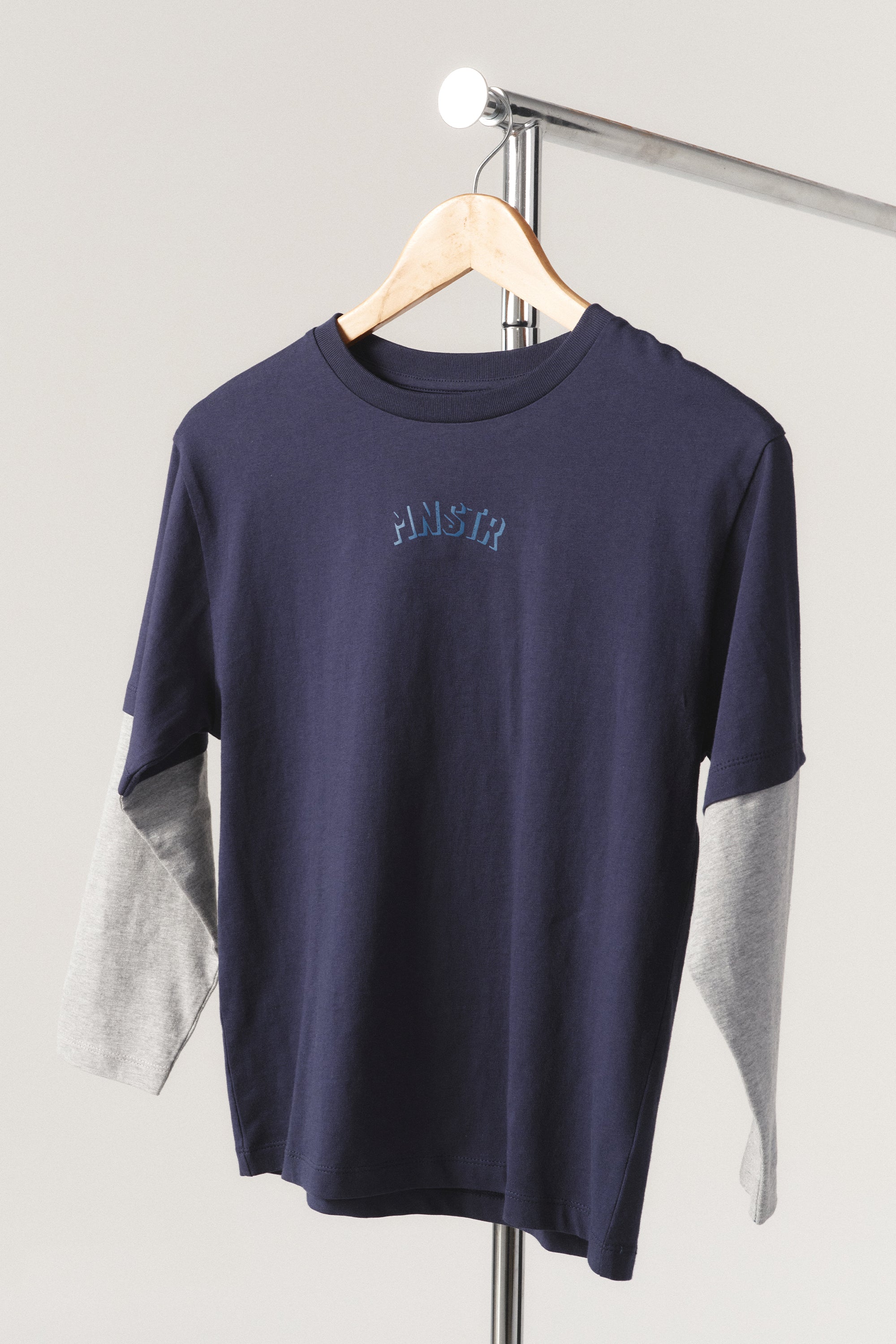 DOUBLE UP LONG SLEEVE TEE - Midnight