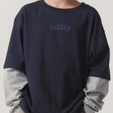DOUBLE UP LONG SLEEVE TEE - Midnight