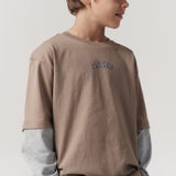 DOUBLE UP LONG SLEEVE TEE - Midnight