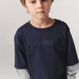DOUBLE UP LONG SLEEVE TEE - Midnight