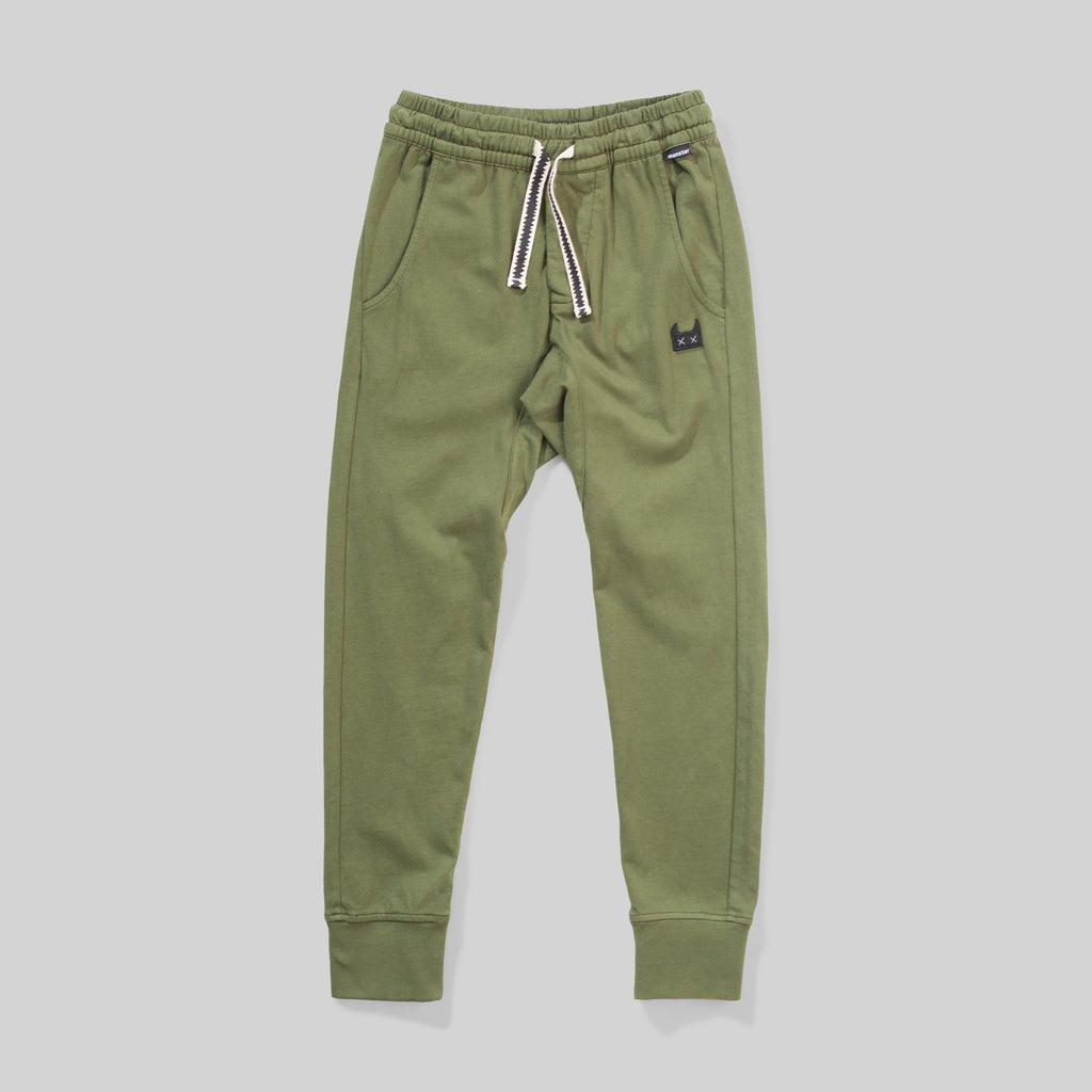 FEETUP PANT WASHED DK OLIVE