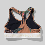 MIRAGE T BAR CROP TOP PALM LEOPARD